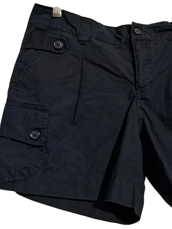 Daisy Fuentes Womens Cargo Shorts Size 6 Black 100% Cotton Mid-Rise Casual Style - Picture 6 of 7